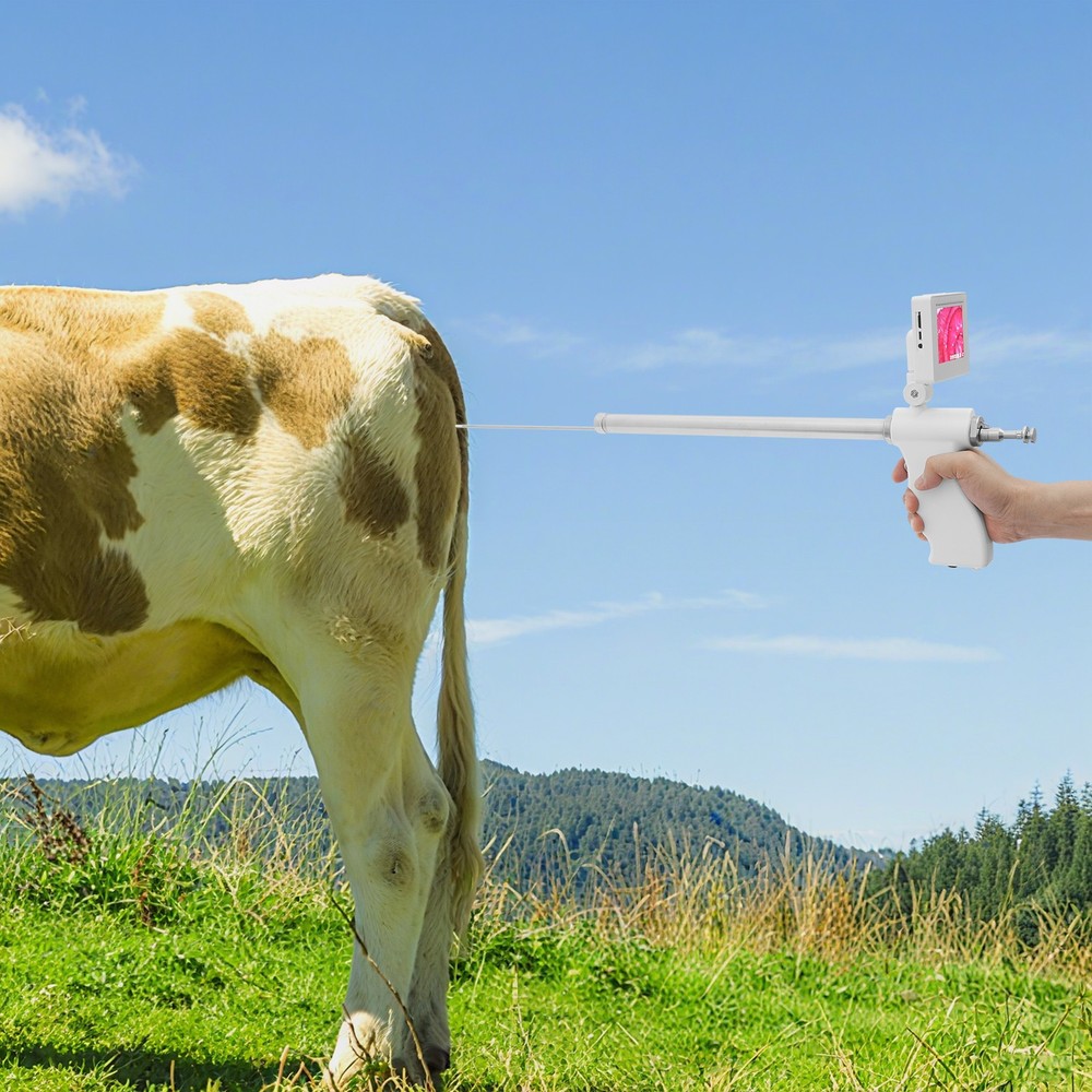 Visual Artificial Insemination Gun Cow Kit Camera with 360° Adjustable Screen
