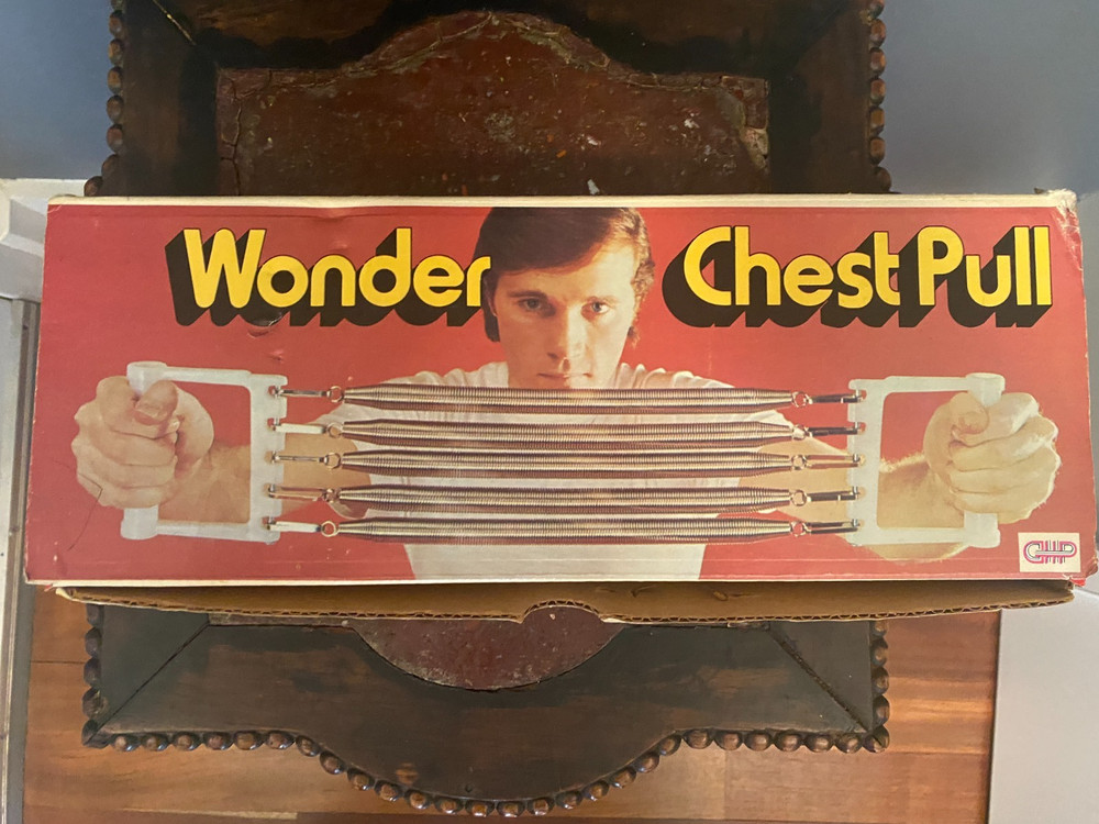 1970s Wonder Chest Pull Expander Exerciser in Original Box
