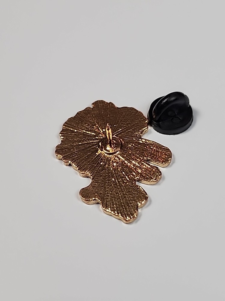 Orange Poodle Dog Lapel Pin