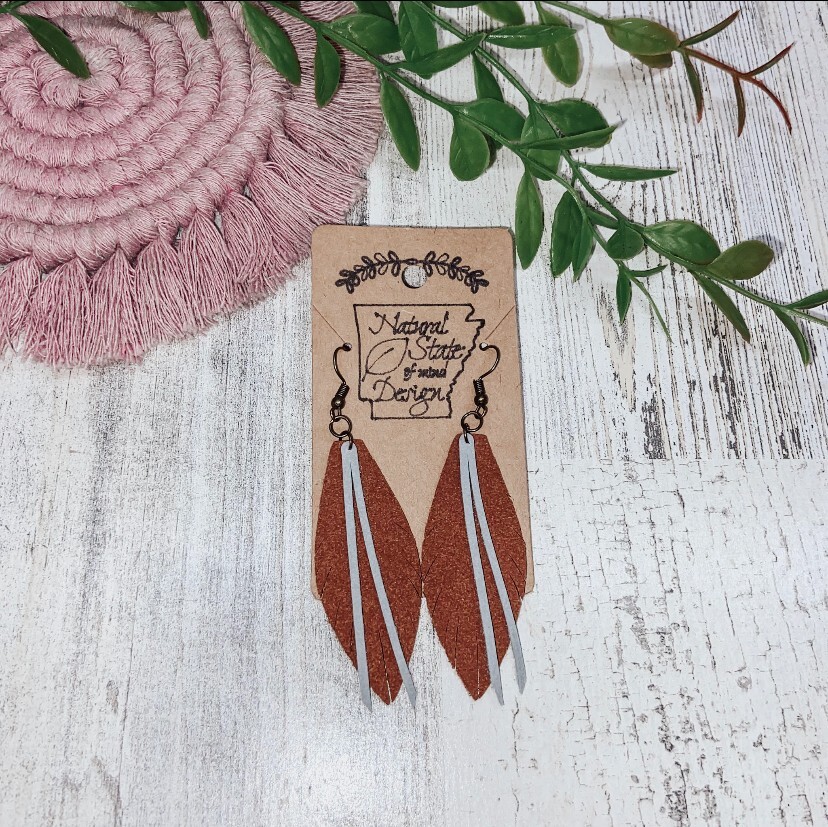 Handmade Boho Felt Dangle Earrings