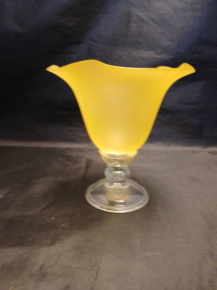 Yellow Candy/ Vase 6" Tall