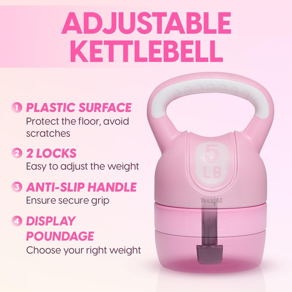 Kettlebell Sets - Adjustable Kettlebell Set for Strength Training - Kettlebells