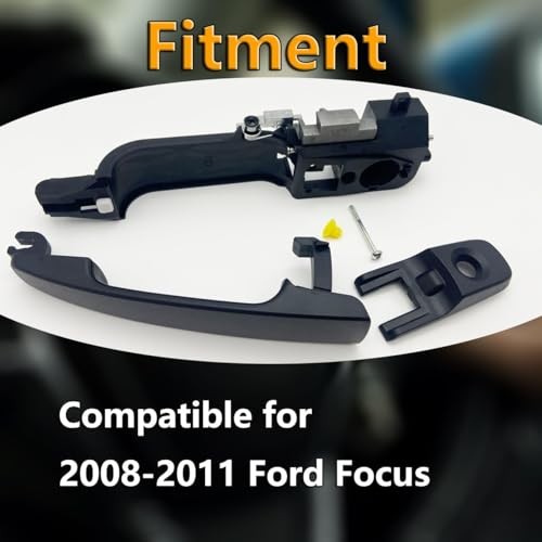 Exterior Door Handle with Bracket Compatible with 2008-2011 Focus Replace#