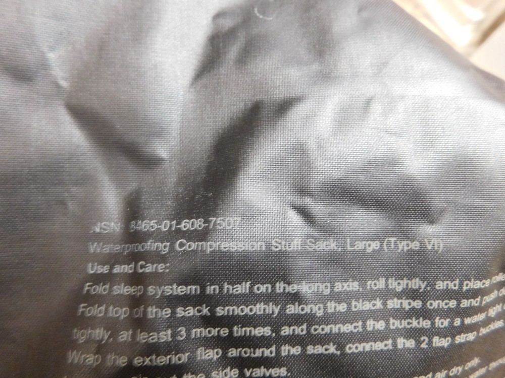 USGI SEAL LINE BLACK WATERPROOFING COMPRESSION STUFF SACK SIZE LARGE