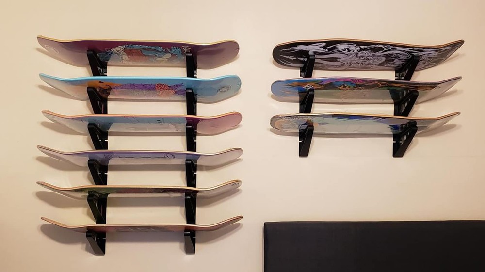 Longboard Wall Rack, Triple Longboard Storage