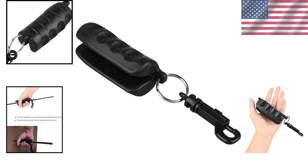 Lightweight Round Arrow Puller with Soft Grip & Clip - Target Archery Essential