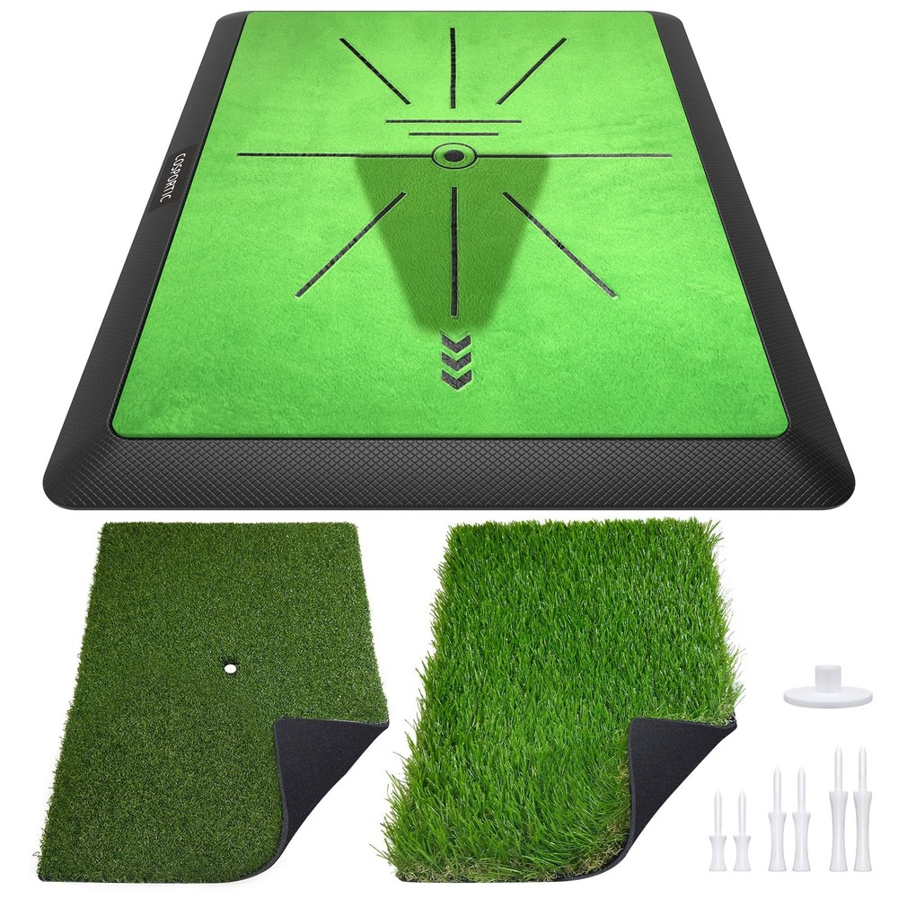 Golf Hitting Mat, Golf Training Mat for Swing Path Feedback Detection Batting...