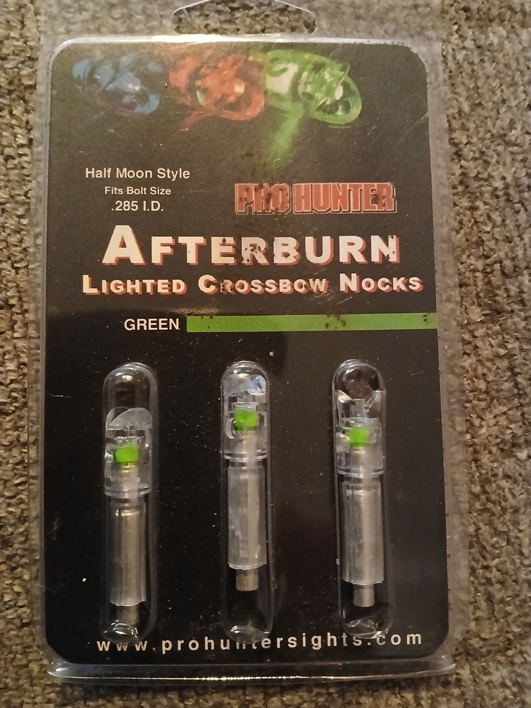 Afterburn Lighted Crossbow Nocks green