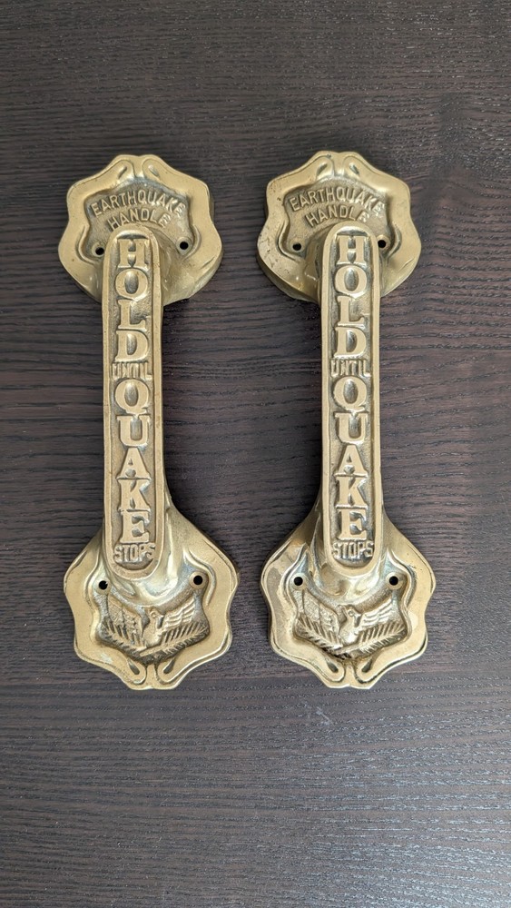 Solid Brass Earthquake Handles Hold Until Quake Stops