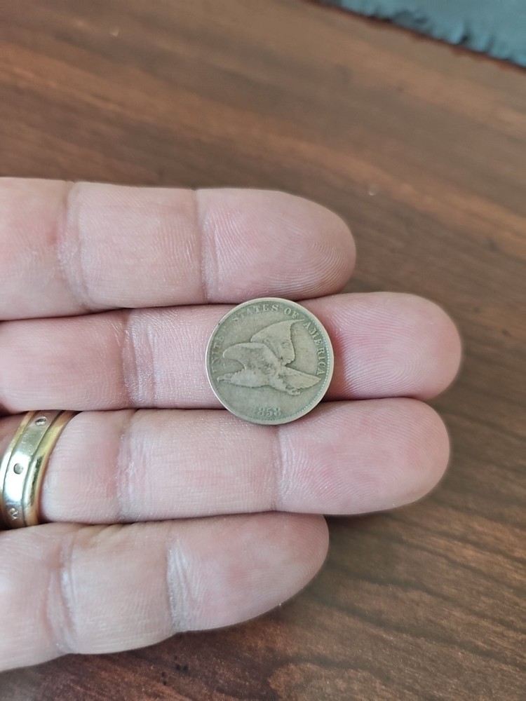 1858 Flying Eagle Cent - Rich Front & Back, VF Details, Small Letters