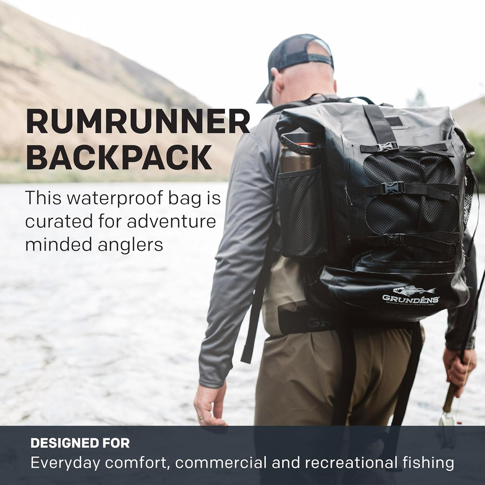 Grundens Gage Tech Rum Runner Backpack - Black Large