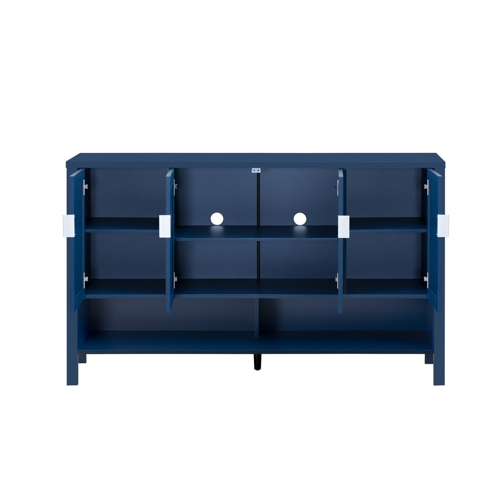 U_STYLE 55.1''Storage Sideboard with 4-Doors,Multi Functional Buffet with Open