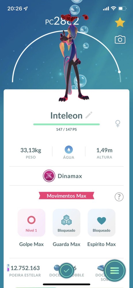 DYNAMAX INTELEON - 3 MOVES - HIGH CP LV40