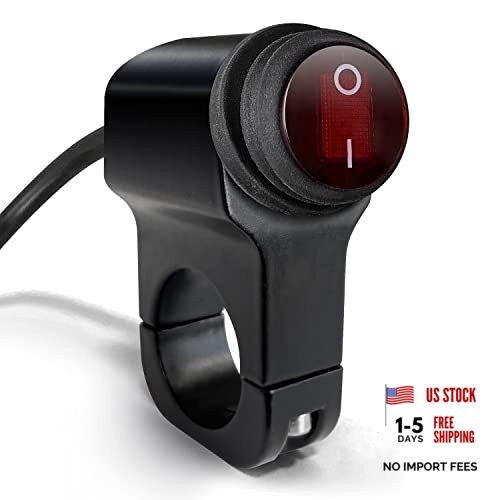 Motorcycle Handlebar Switch ATV Handlebar Light Switch 12V 1 Piece Red