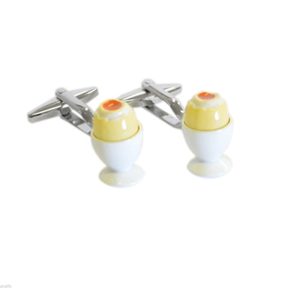High Quality Boiled Eggs Cufflinks X2N288