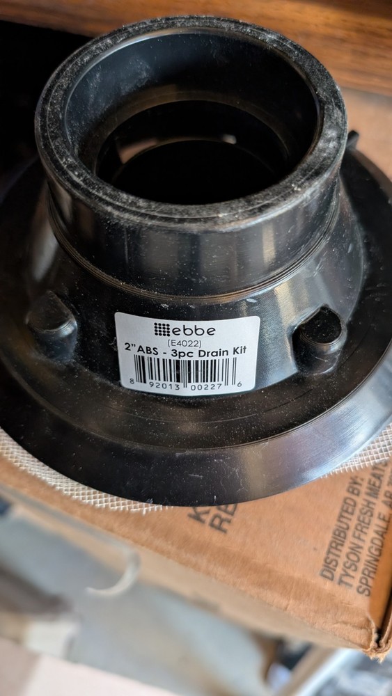 Ebbe E4022-ABS Three Piece Drain Assembly, 2-Inch, Black