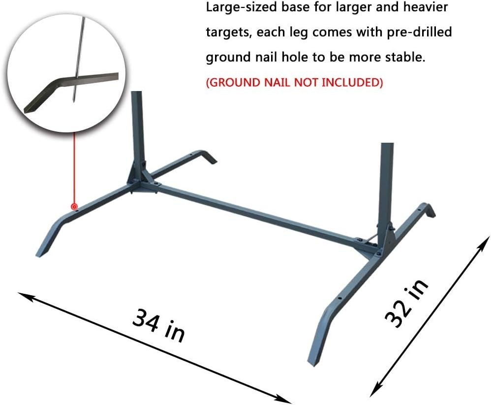 Durable Adjustable Archery Stand for All Target Types - Olive Finish, Easy Setup