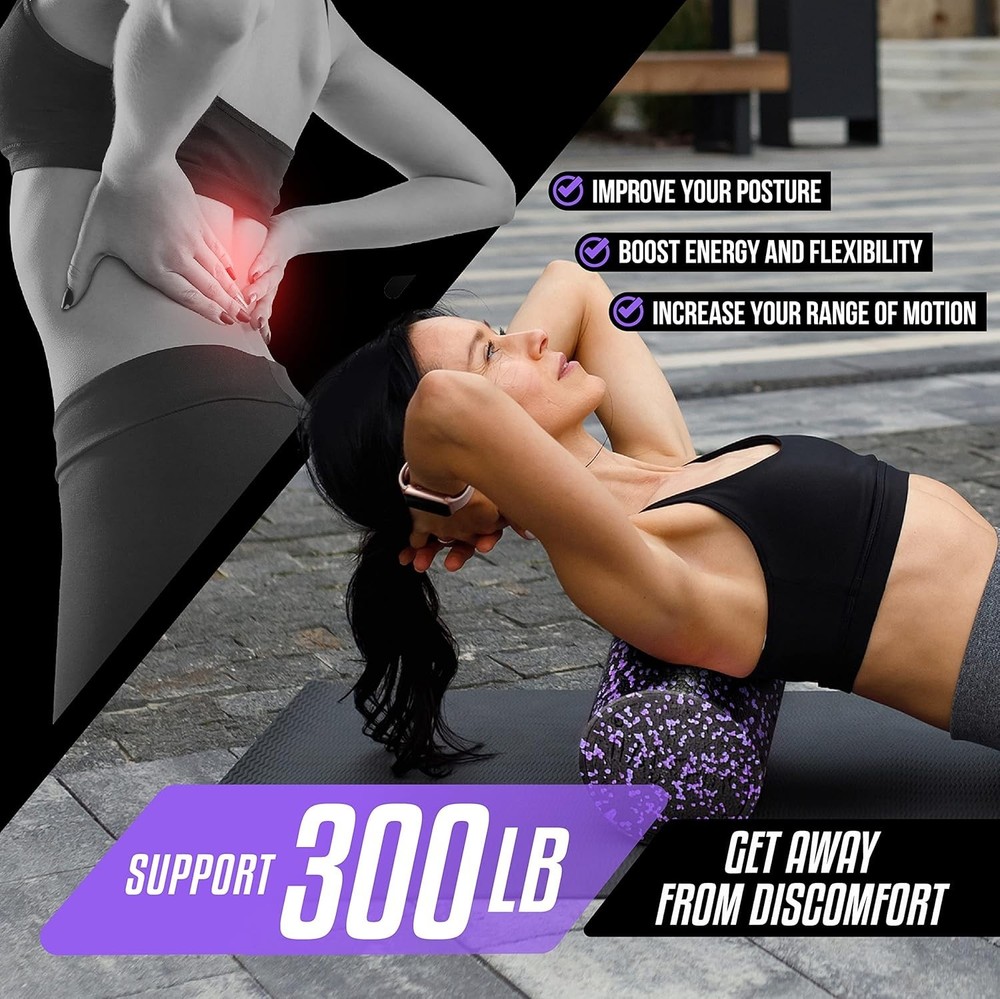 Versatile EPP Foam Roller (12'' Purple) for Enhanced Mobility & Flexibility