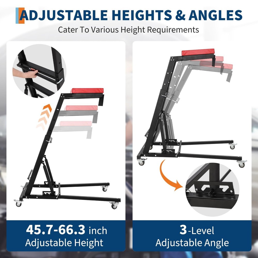 Automotive Topside Creeper 400LBS Adjustable 45"-66" Foldable Engine Creeper