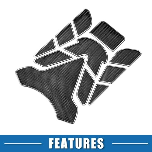 Universal 3D Motorcycle Gas Tank Decal 7.68''x5.63'' Gas Tank Silver Tone