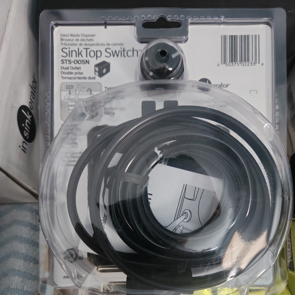 # InSinkErator STS-OOSN SinkTop Satin Nickel Button Dual Outlet disposal Switch