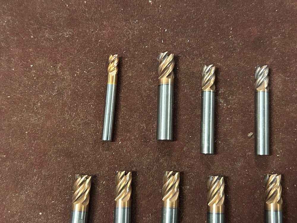 MACHINIST DrAa TOOLS LATHE MILL 12 Solid Carbide End Mills