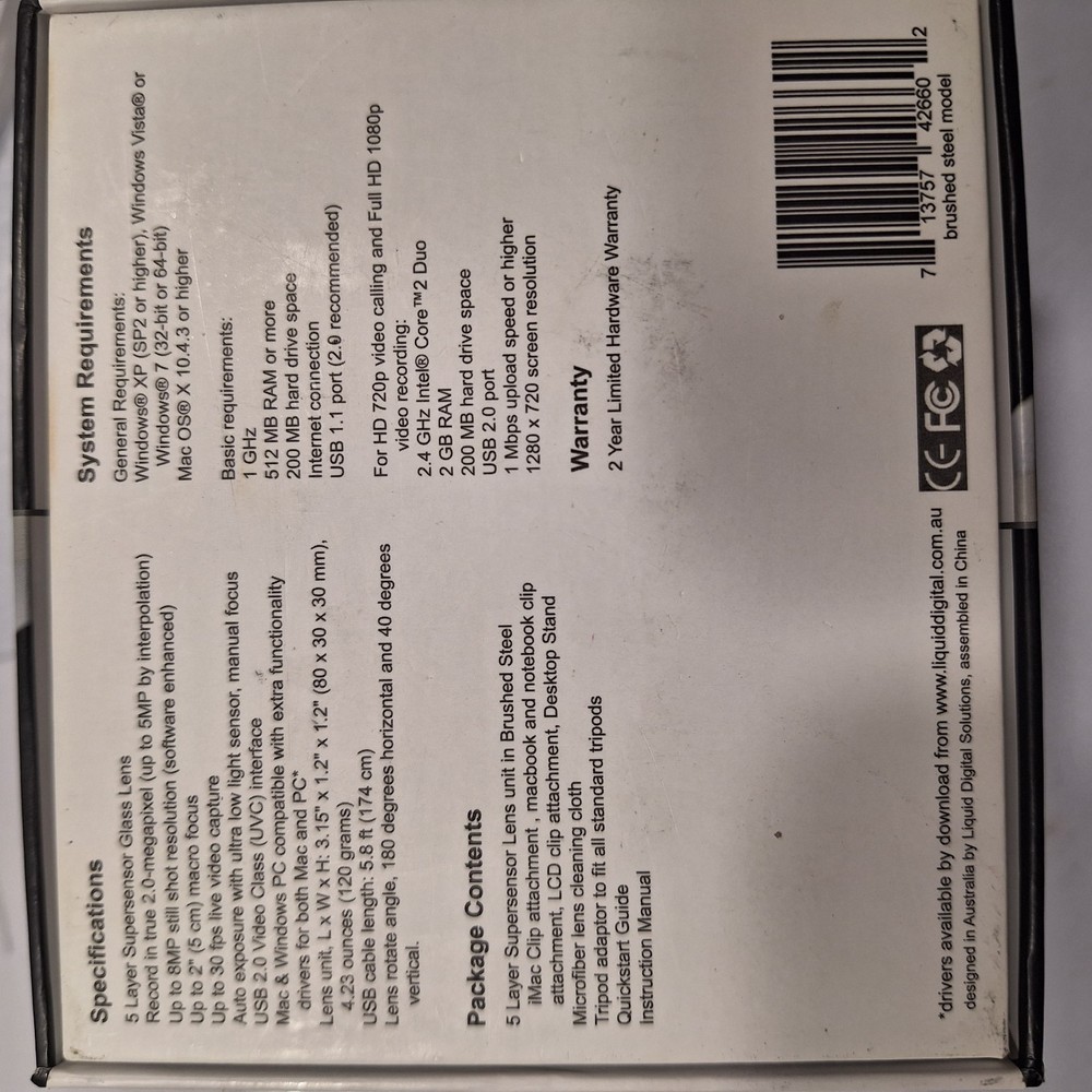 Credential Cam Webcam For Mac And PC with clip attachment