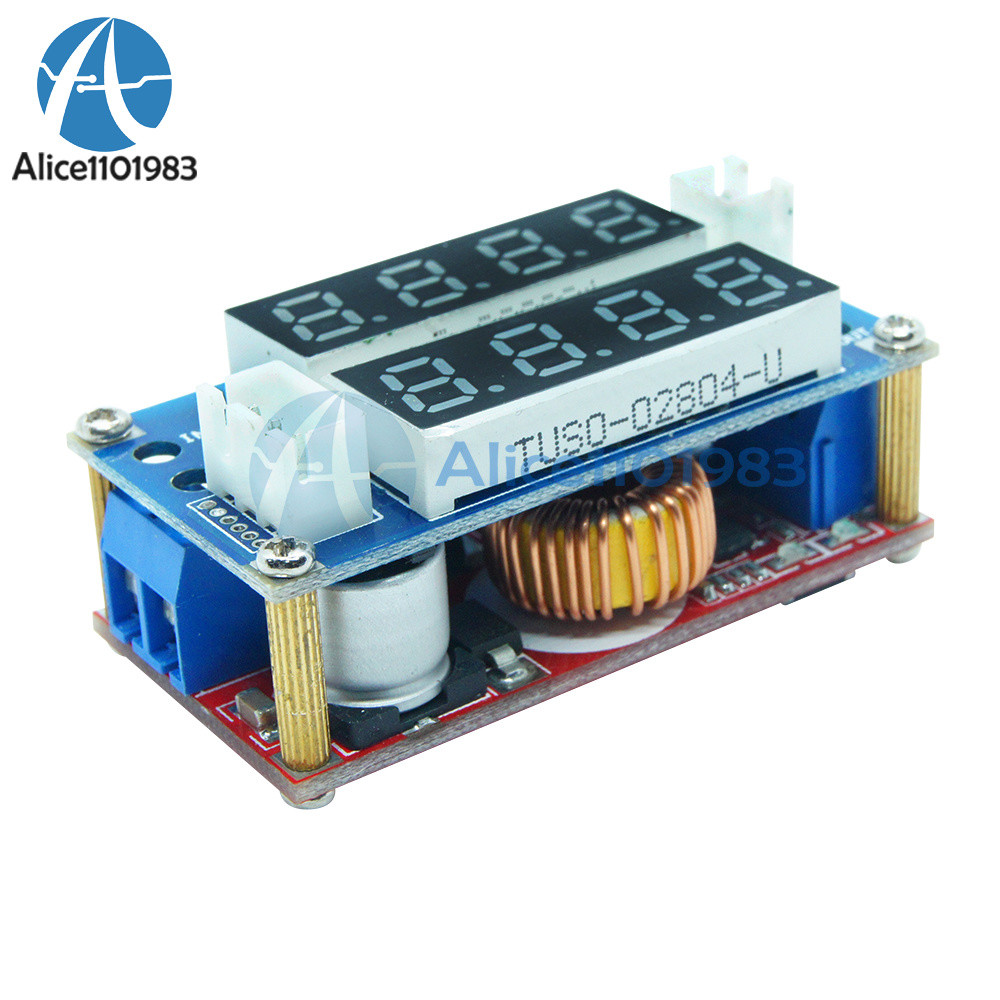 Blue/Red 5A CC/CV Adjustable Step Down Charge LED Panel Voltmeter Ammeter Module