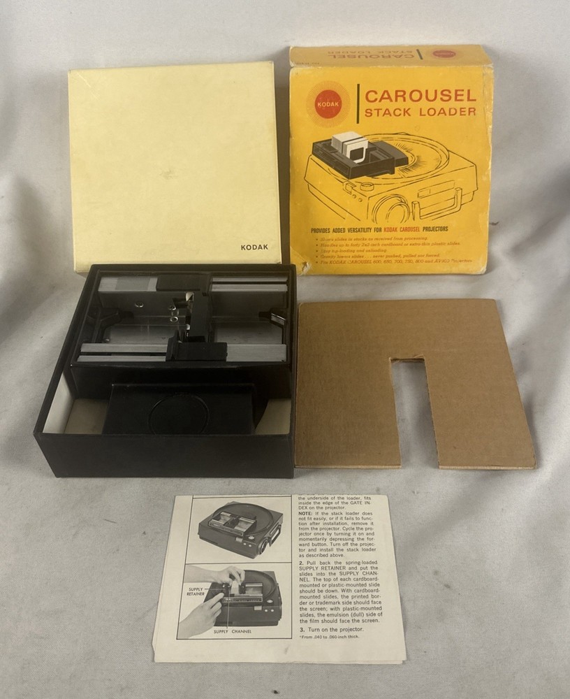 Kodak Carousel Stack Loader for Slide Projectors – Vintage Accessory in Box