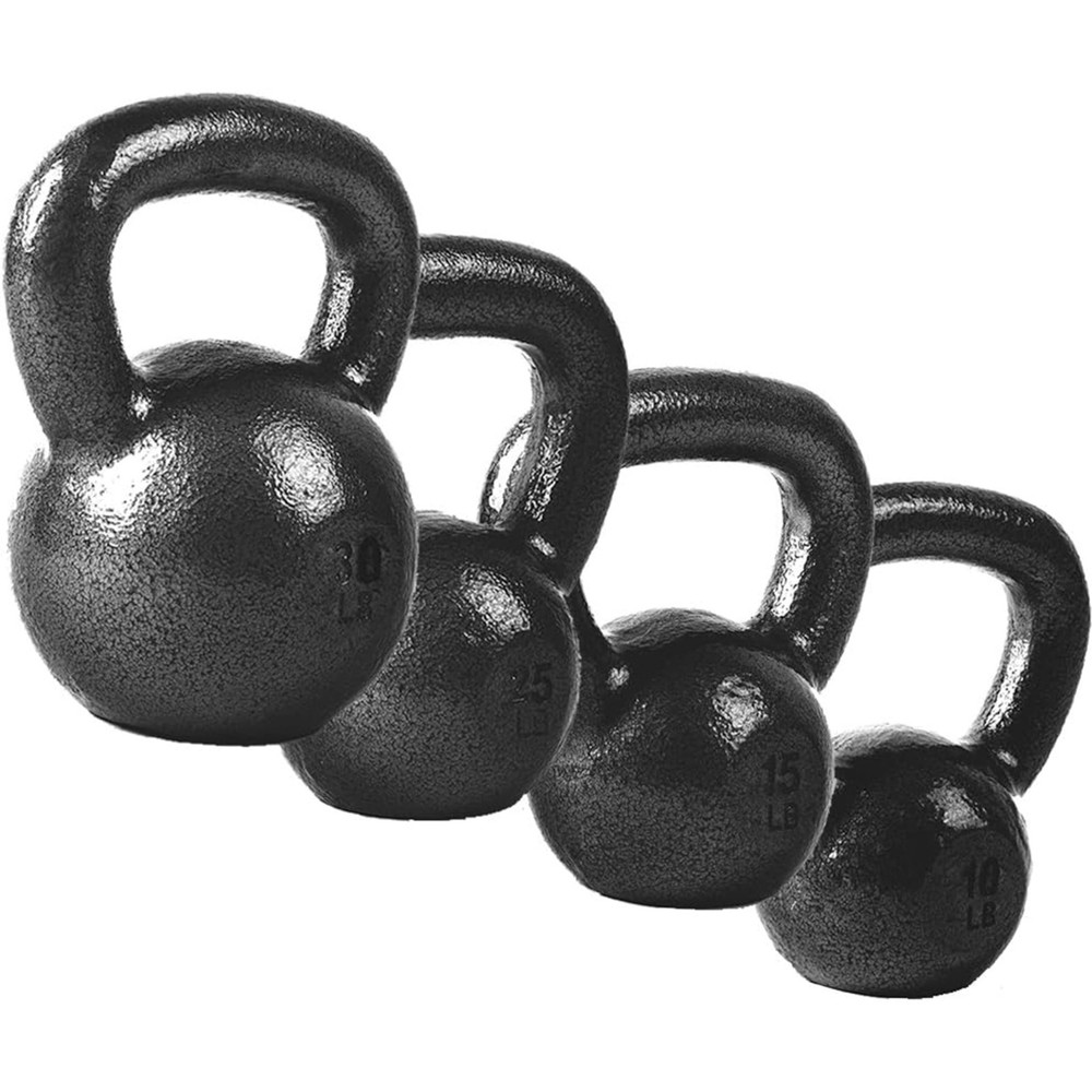 Cast Iron Kettlebell - Coated Finish, Various Weights, Singles & Sets Available