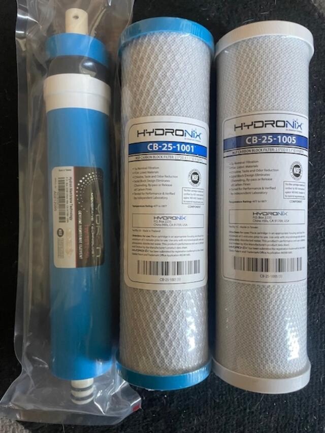 WATTS 315 3-STAGE RO ANNUAL REPLACEMENT FILTER PACK W/ RO SANITIZER