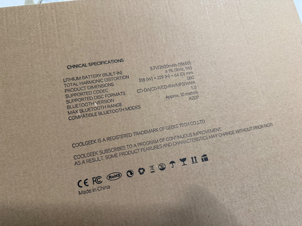 COOLGEEK M1 CD Player