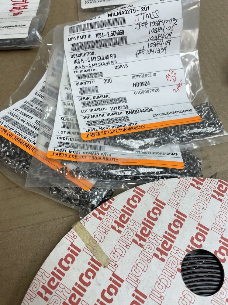 HELICOIL INSERTS 1 LOT VARIOUS SIZES