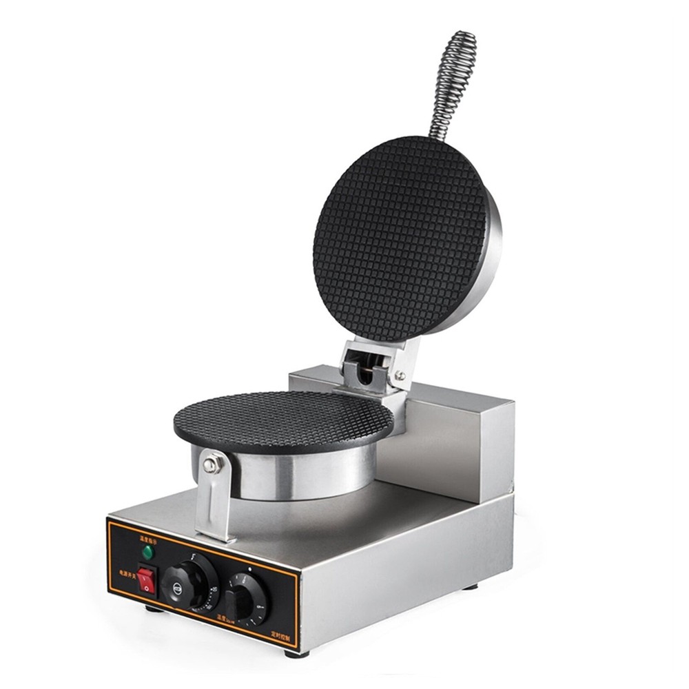 110V Ice Cream Cone Maker Machine Non-stick Egg Roll Maker Waffle Cone Baker