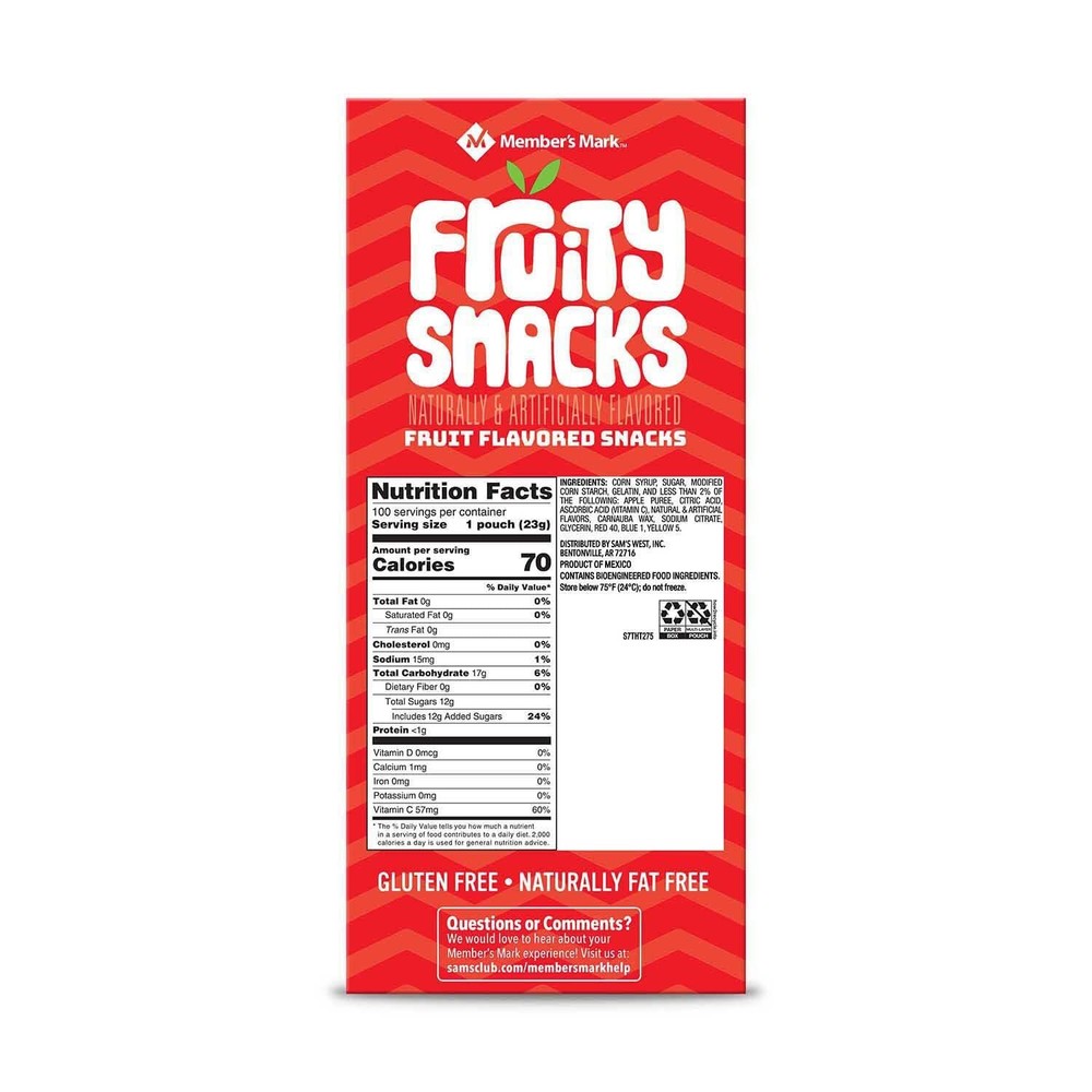 Member's Mark Fruity Snacks, 0.80 Ounce (100 Count)