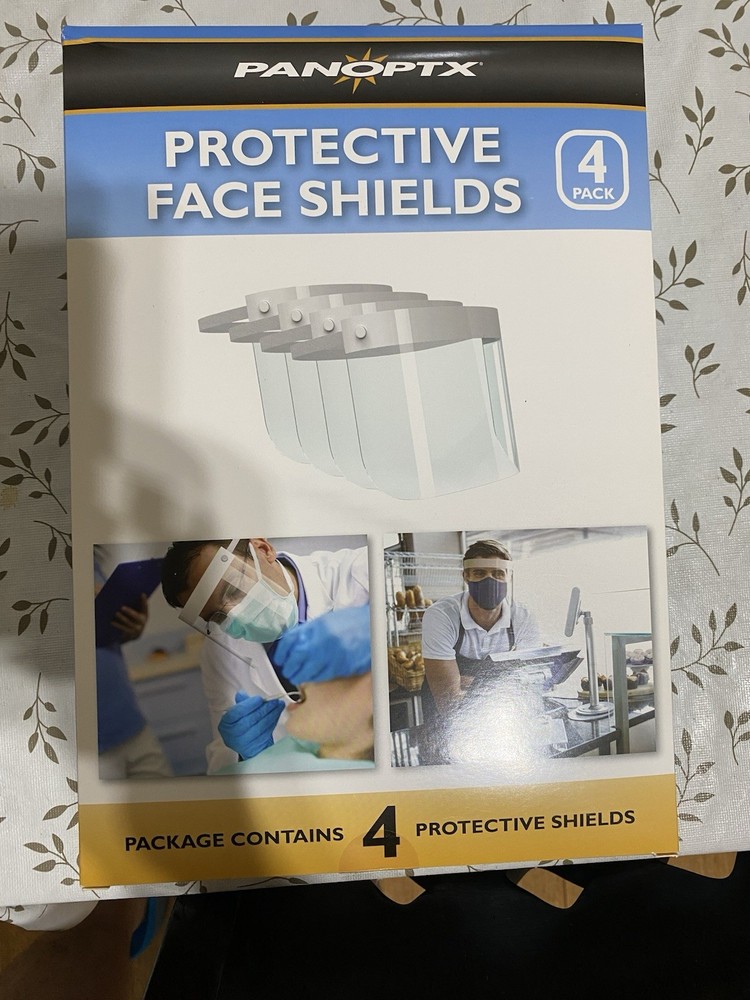 Protective Face Shields Ultra Clear 4 Count Per Pack