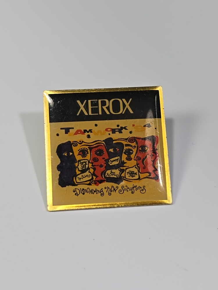 Xerox Teamwork Lapel Pin Discovering New Solutions Copiers & Printers