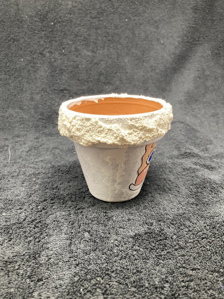 Hand painted Santa flower pot