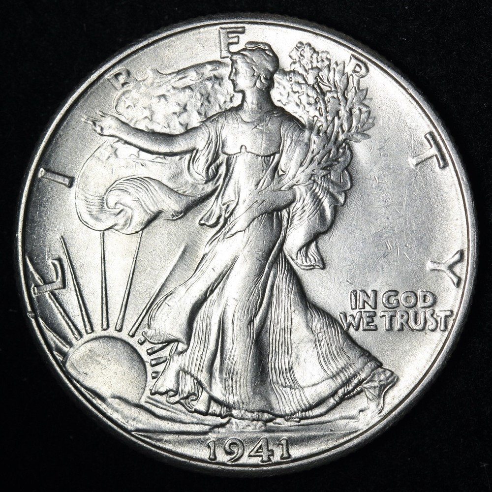 1941-D Walking Liberty Silver Half Dollar GEM BU *UNCIRCULATED* MS E357 JET