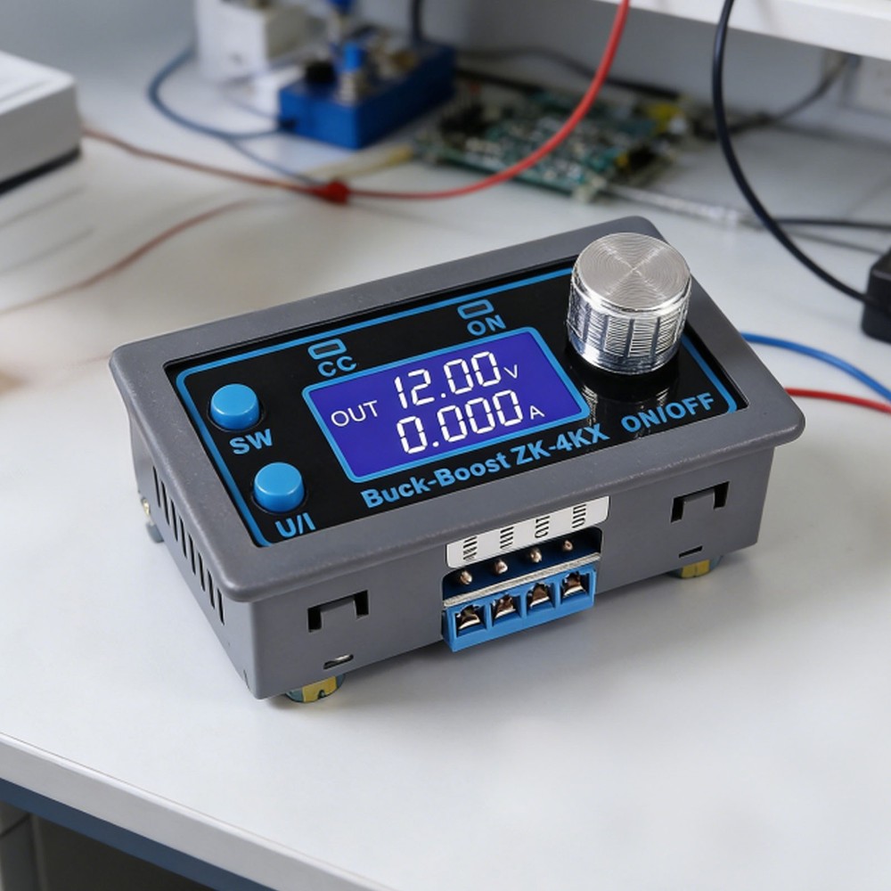 DC Adjustable Step-Up Down Buck Boost Power Supply Voltage Regulator LCD Module