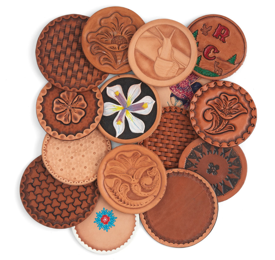 Leather COASTERS / Leather Patch BLANK ROUNDS
