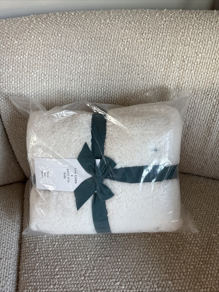 West Elm Eva Chen Shearling Splatter Blanket