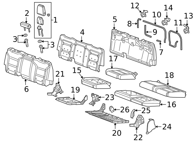 Genuine GM Headrest Outer 84943525