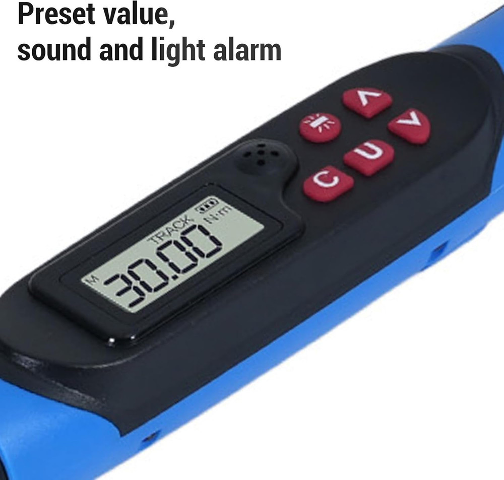 Digital Torque Wrench, Precision Tool with Data Logging, LED Warning Light, Buzz