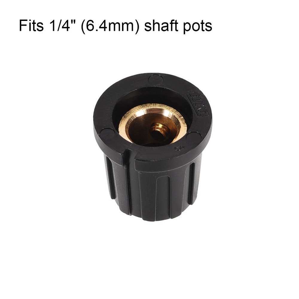 6pcs Volume Control Knobs with Screw Amplifier Knob Black Potentiometer Knobs