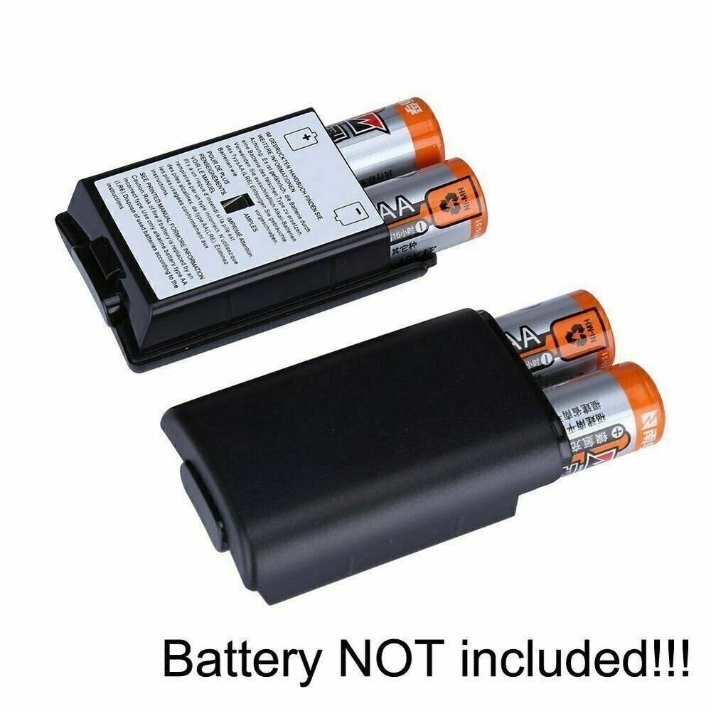 4X AA Battery Back Cover Case Shell Pack For Xbox 360 Wireless Controller Black