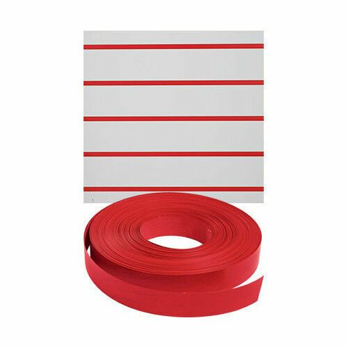 Vinyl Inserts Slatwall Red Panel Shelving Display 390 ft Decorative