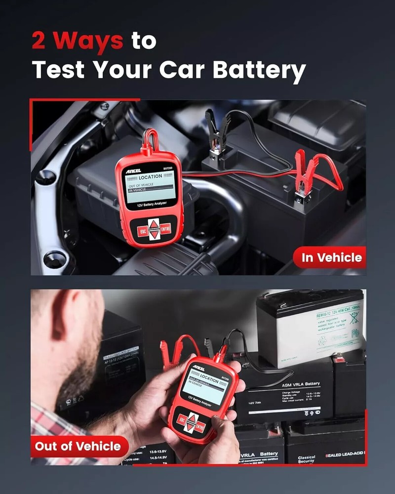 ANCEL BST200 Car Battery Load Tester Digital Charging System Analyzer 1100CCA