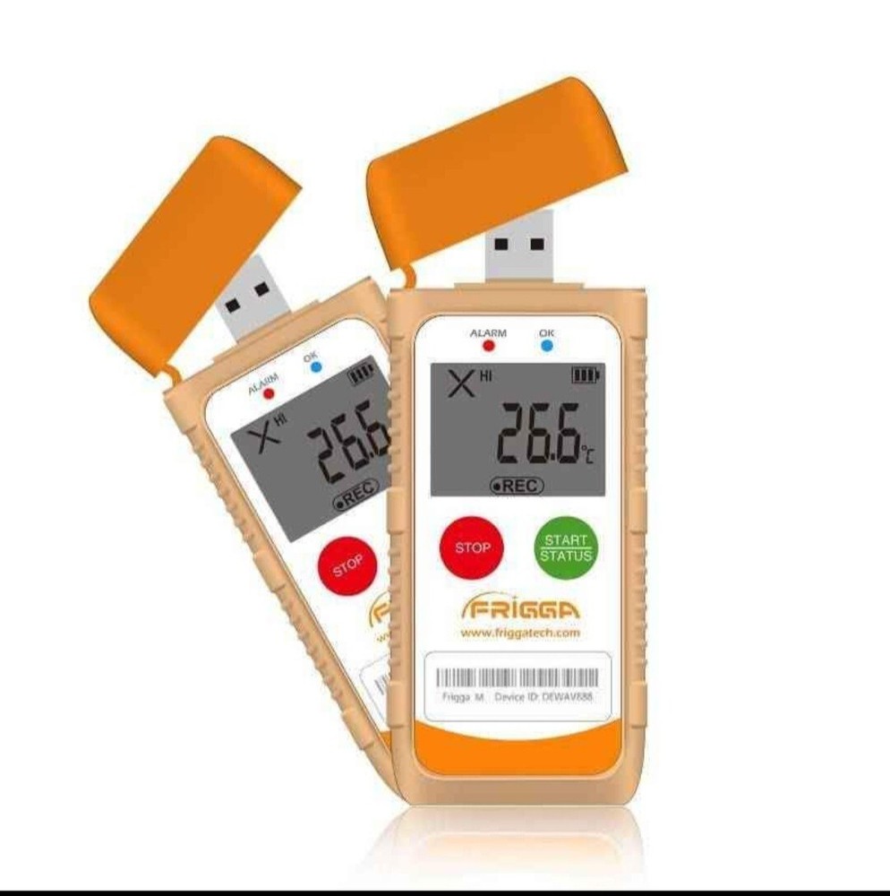 Frigga 2 Pack Temperature Data Logger LCD Single Use