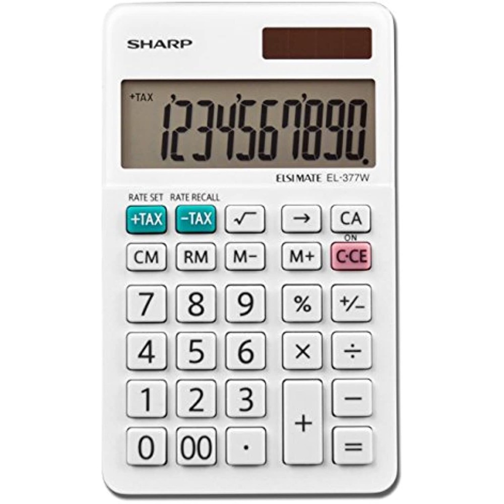 Sharp EL-377WB Business Calculator, White 2.75